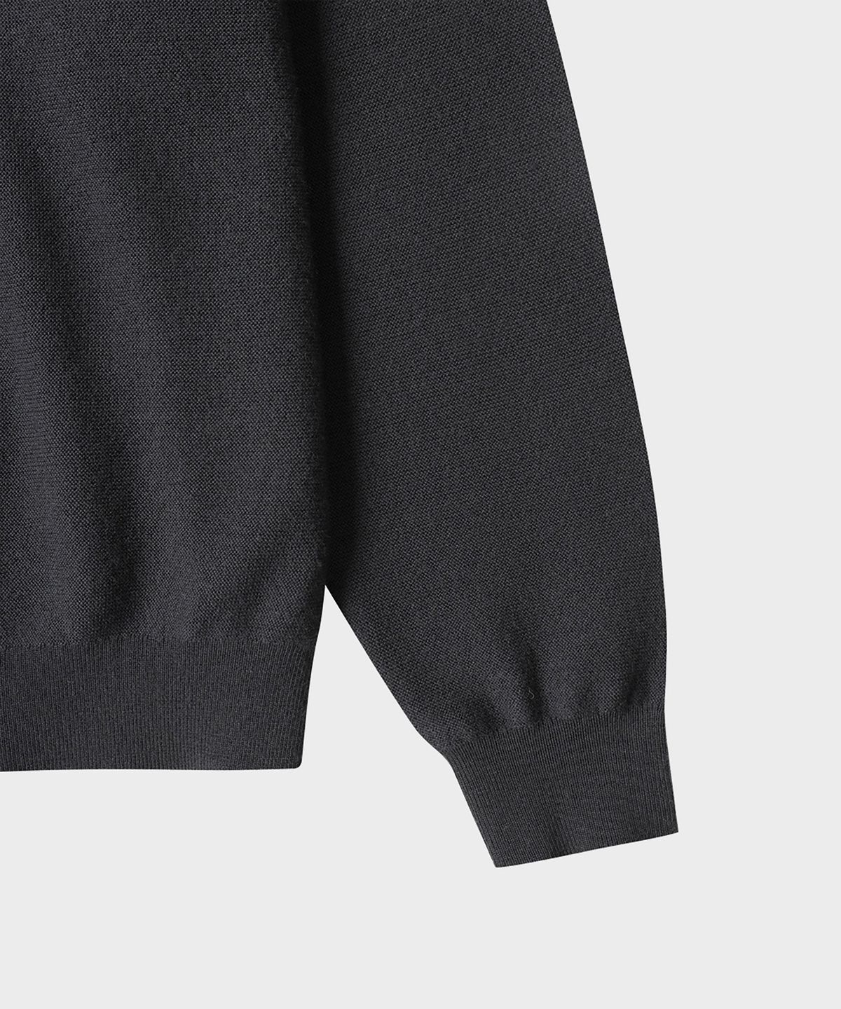 테일던(TAILDERN) Capote Knit Polo Wool Cardigan Grey