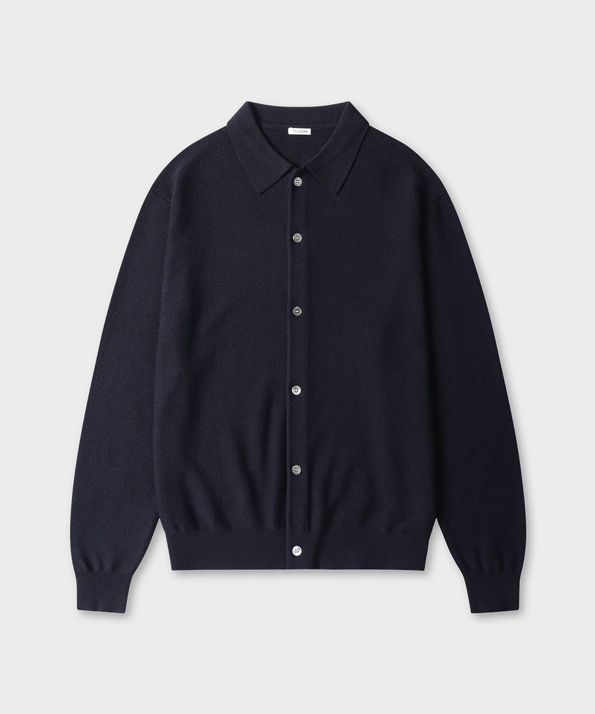 테일던(TAILDERN) Capote Knit Polo Wool Cardigan Navy