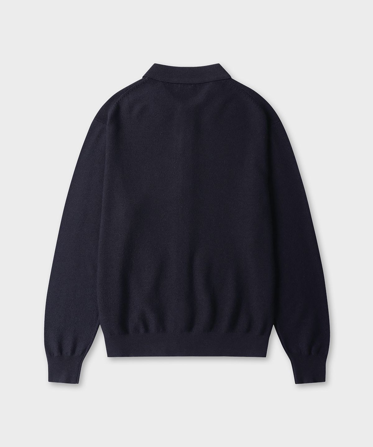 테일던(TAILDERN) Capote Knit Polo Wool Cardigan Navy
