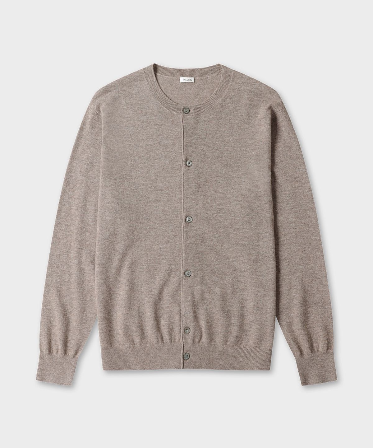 테일던(TAILDERN) Elordi Round Neck Cardigan Wool Cashmere Beige