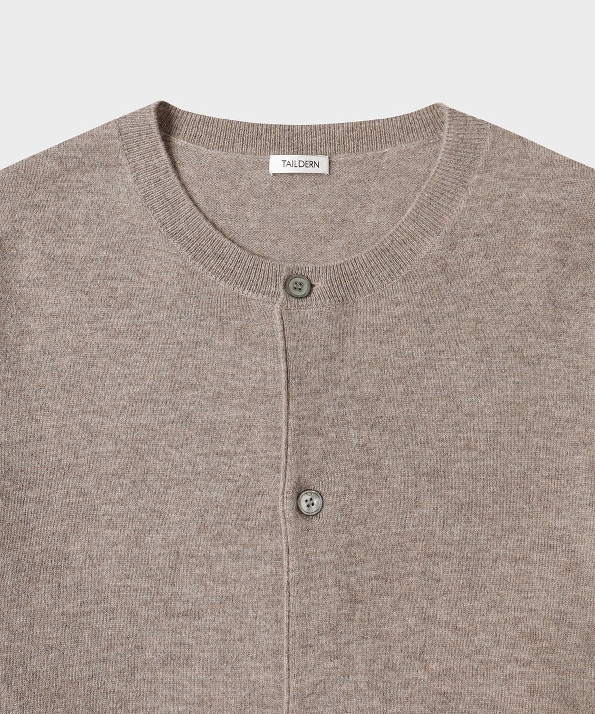 테일던(TAILDERN) Elordi Round Neck Cardigan Wool Cashmere Beige