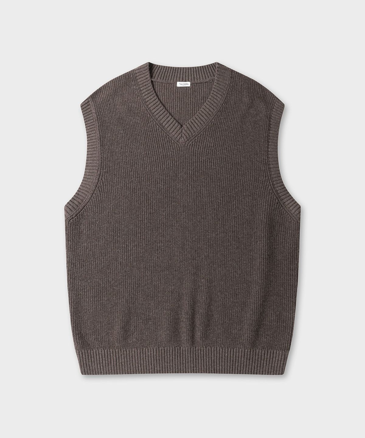테일던(TAILDERN) Gould cotton wool Knit Vest Brown