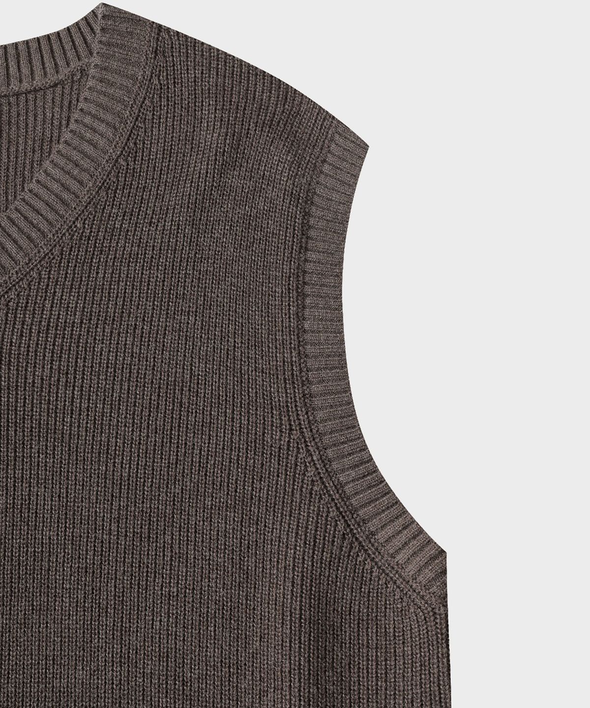 테일던(TAILDERN) Gould cotton wool Knit Vest Brown