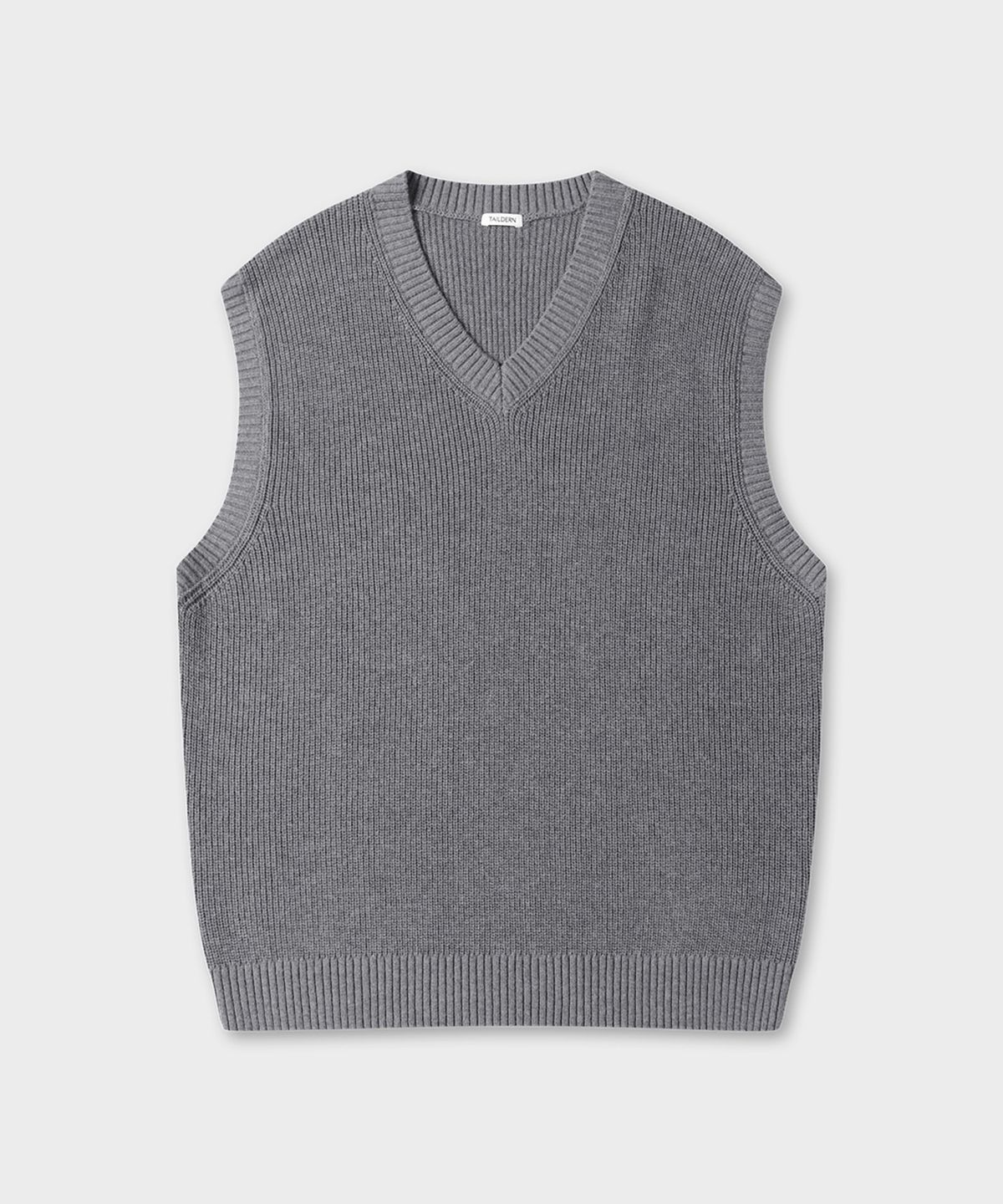 테일던(TAILDERN) Gould cotton wool Knit Vest Grey