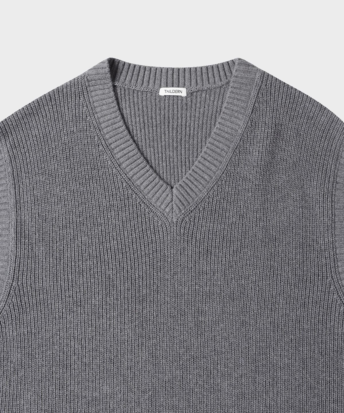 테일던(TAILDERN) Gould cotton wool Knit Vest Grey