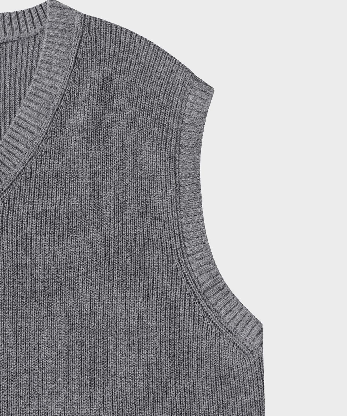 테일던(TAILDERN) Gould cotton wool Knit Vest Grey