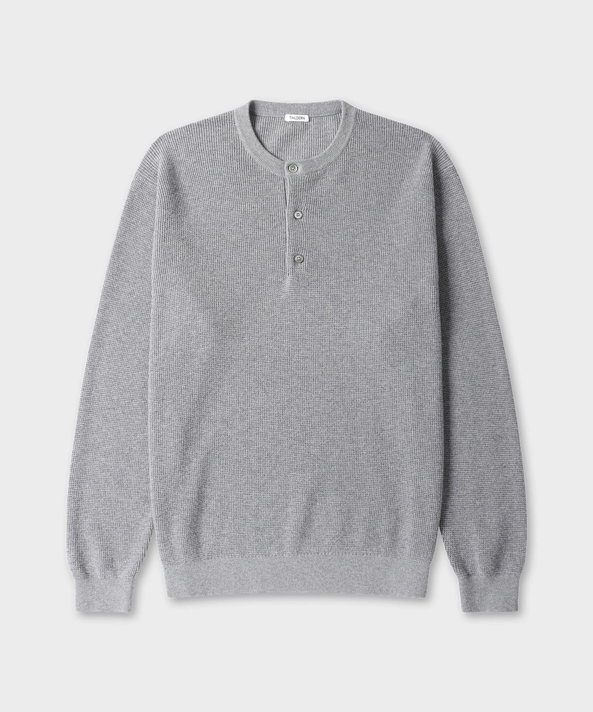 테일던(TAILDERN) Robert Henley Neck Sweater Cotton Wool Grey