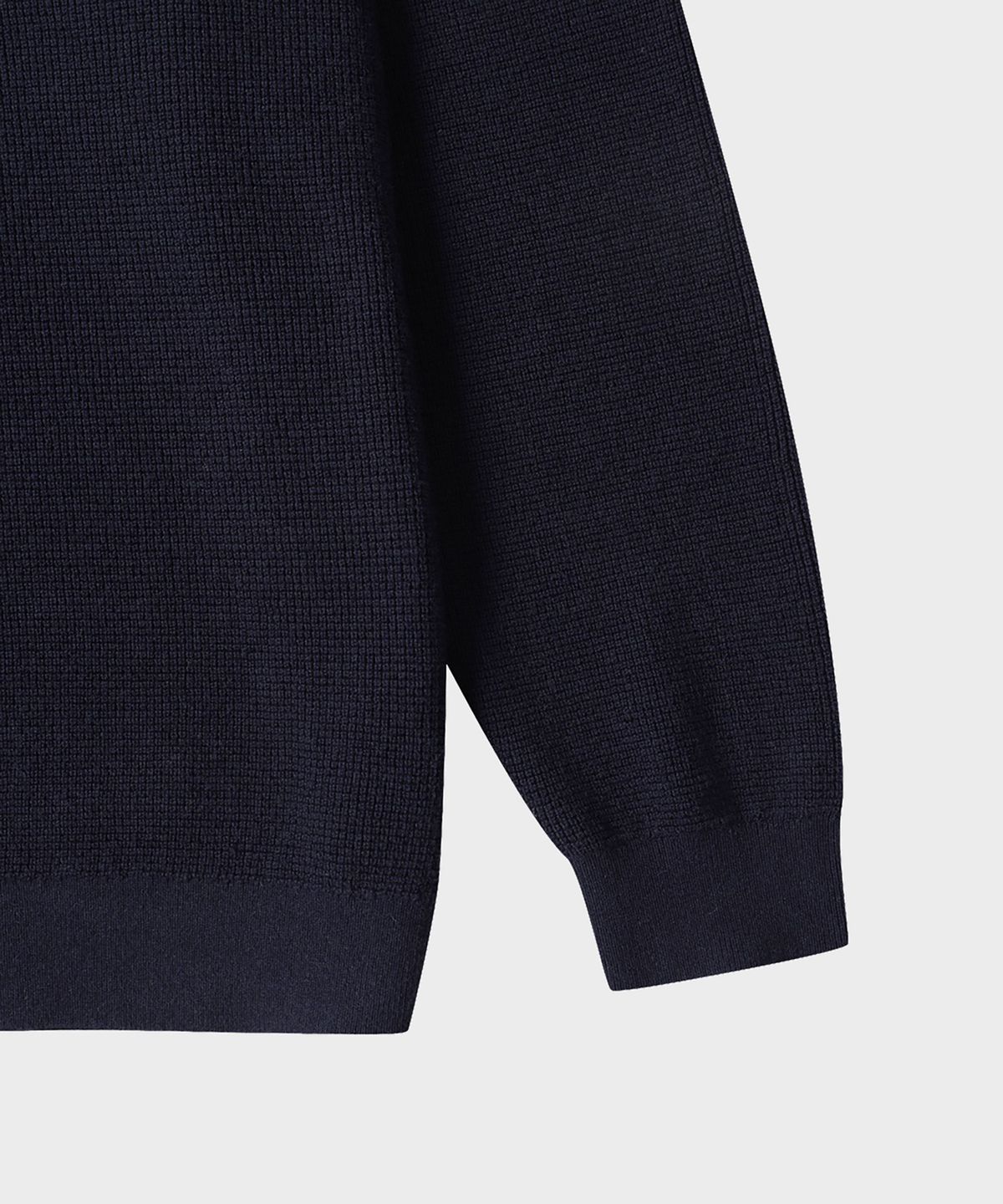 테일던(TAILDERN) Robert Henley Neck Sweater Cotton Wool Navy