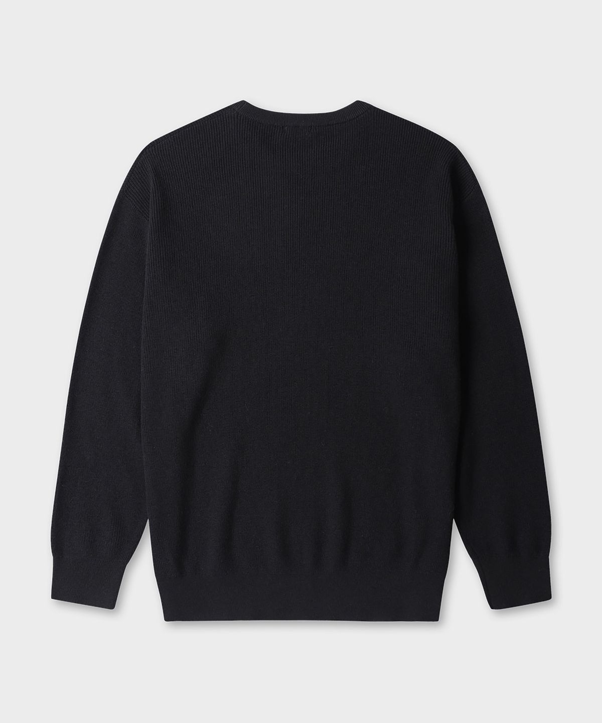 테일던(TAILDERN) Leon Round Cotton wool Sweater Black
