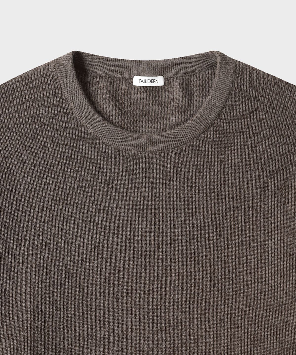 테일던(TAILDERN) Leon Round Cotton wool Sweater Brown