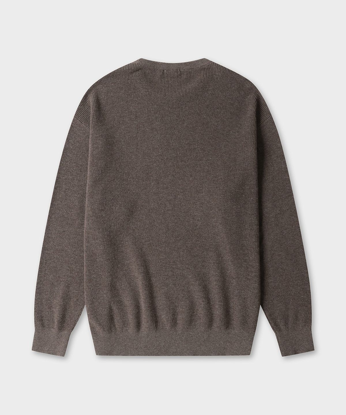 테일던(TAILDERN) Leon Round Cotton wool Sweater Brown