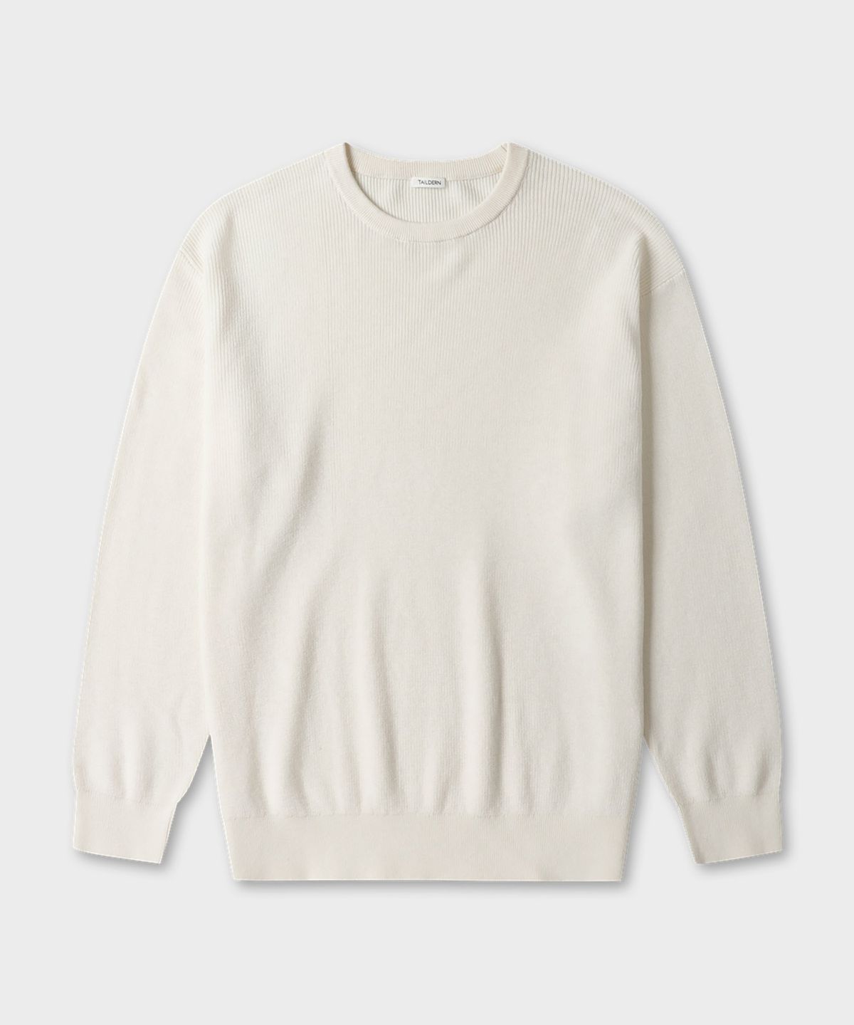 테일던(TAILDERN) Leon Round Cotton wool Sweater Ivory