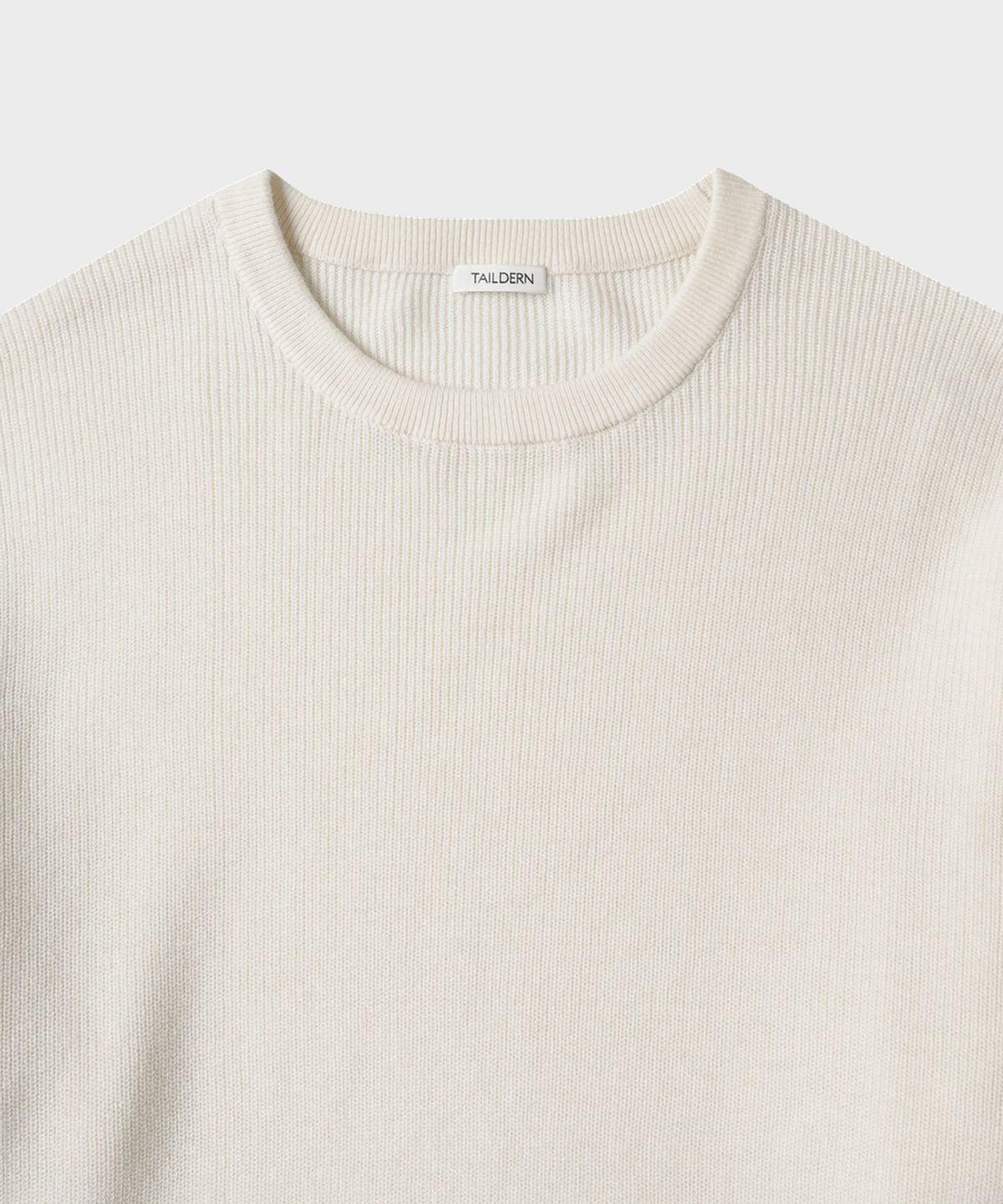 테일던(TAILDERN) Leon Round Cotton wool Sweater Ivory