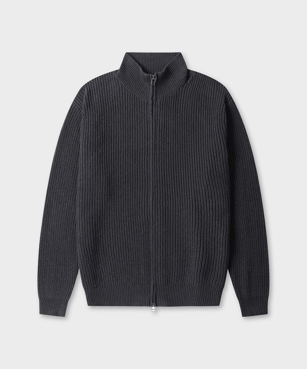 테일던(TAILDERN) Walter Highneck Zip up Cardigan Charcoal