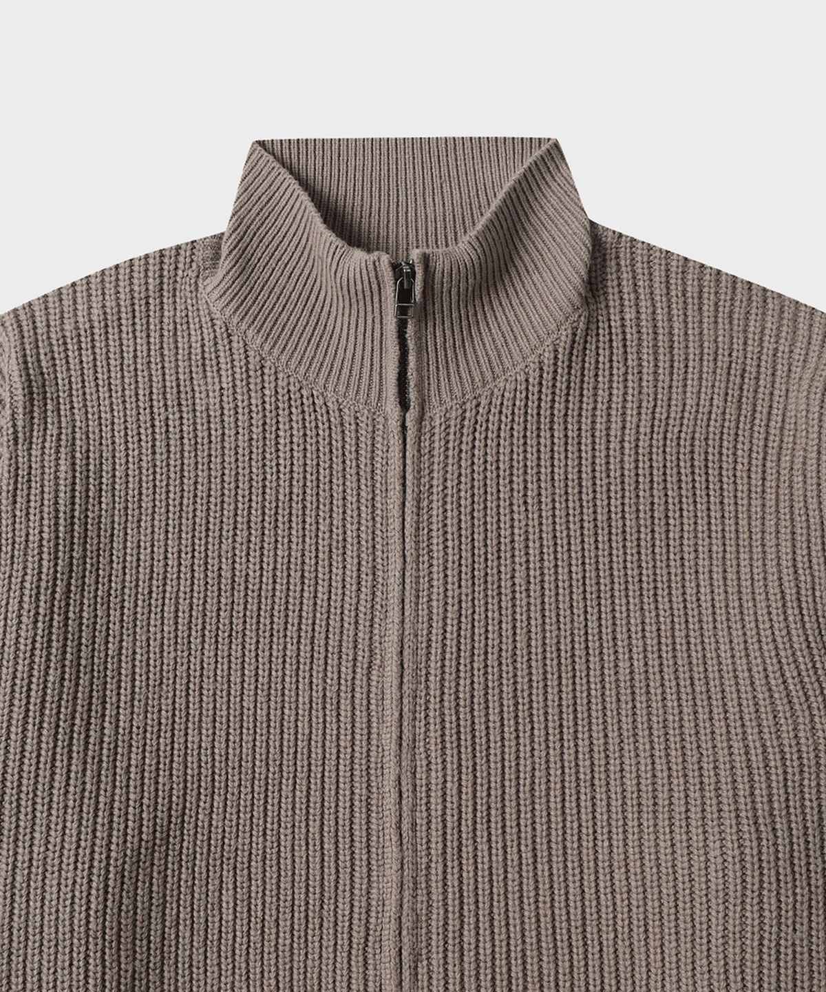 테일던(TAILDERN) Walter Highneck Zip up Cardigan Khaki
