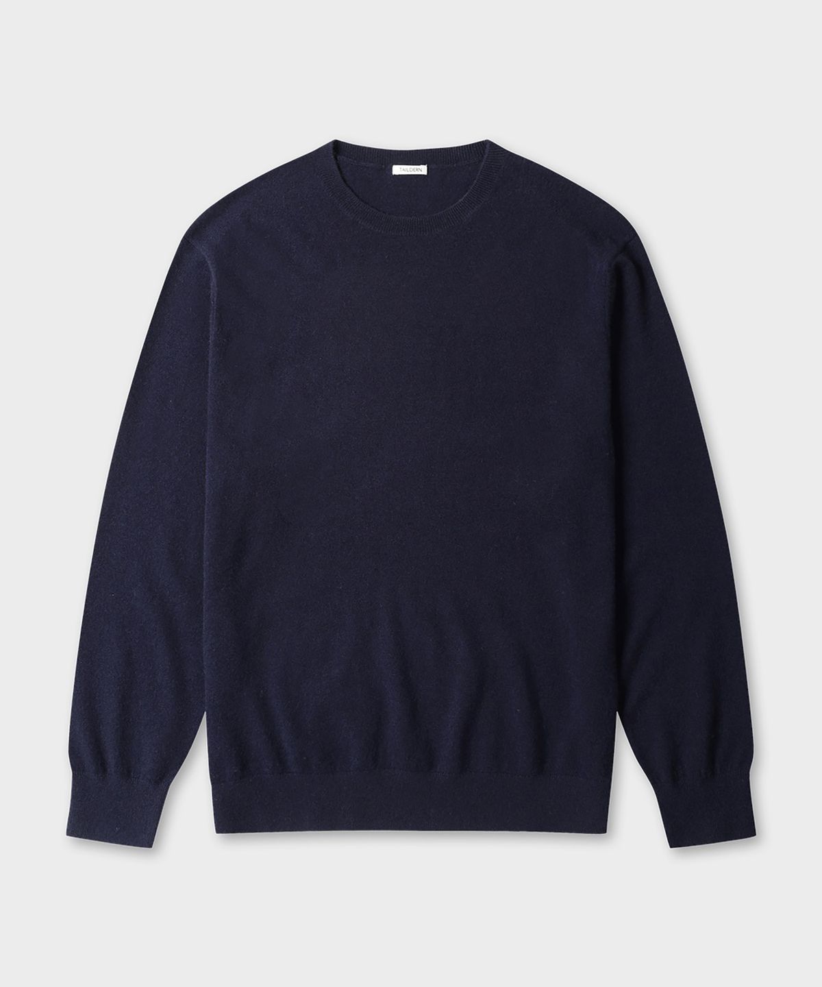 테일던(TAILDERN) Wales Wool Cashmere Crewneck Sweater Navy