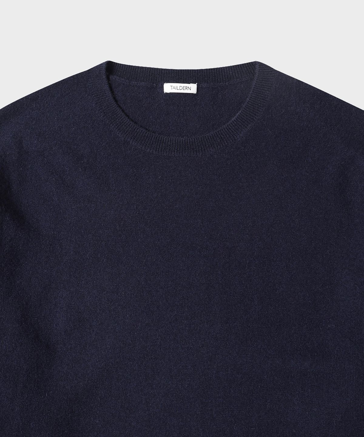 테일던(TAILDERN) Wales Wool Cashmere Crewneck Sweater Navy