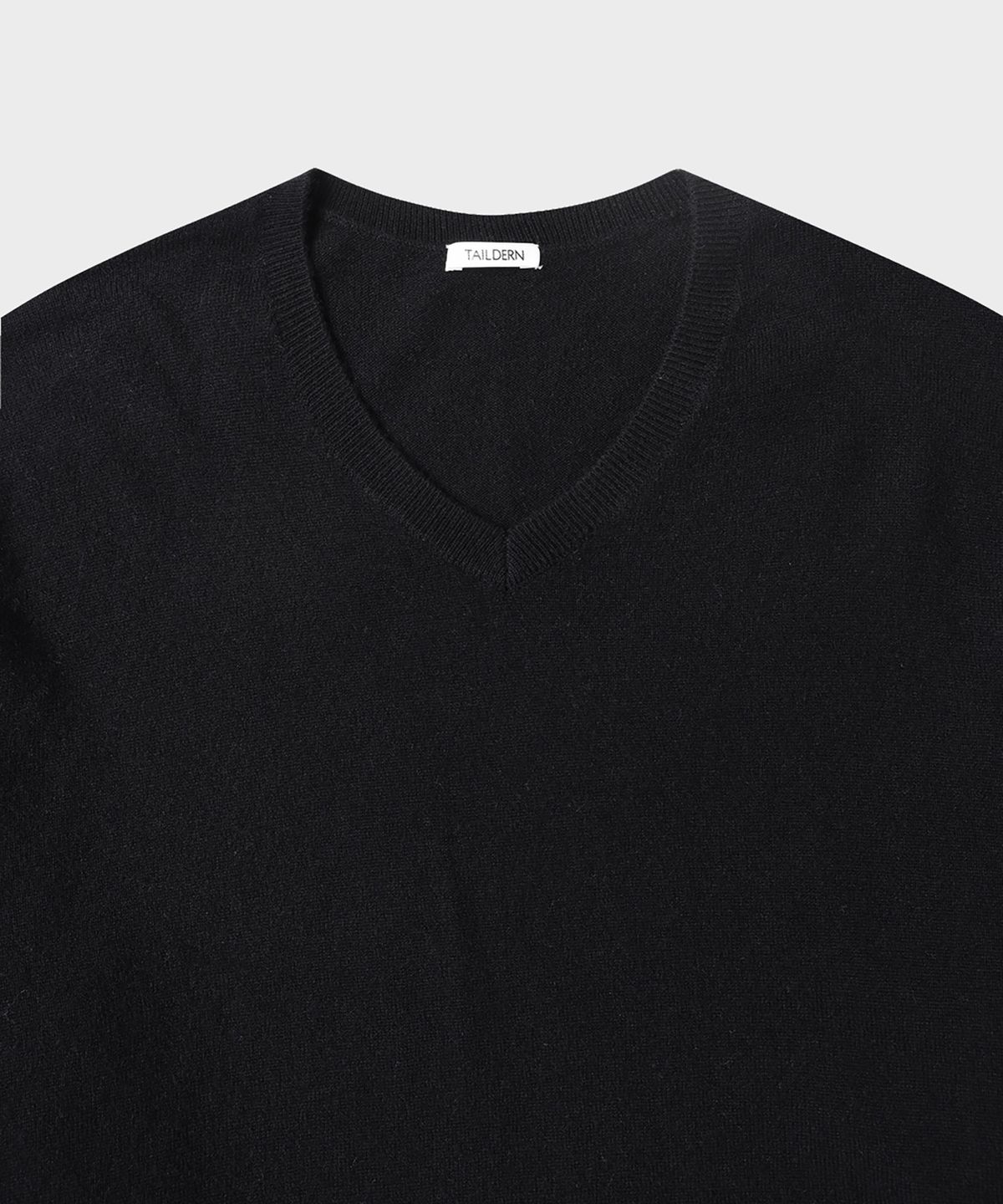 테일던(TAILDERN) Wales V-neck Sweater Wool Cashmere Black