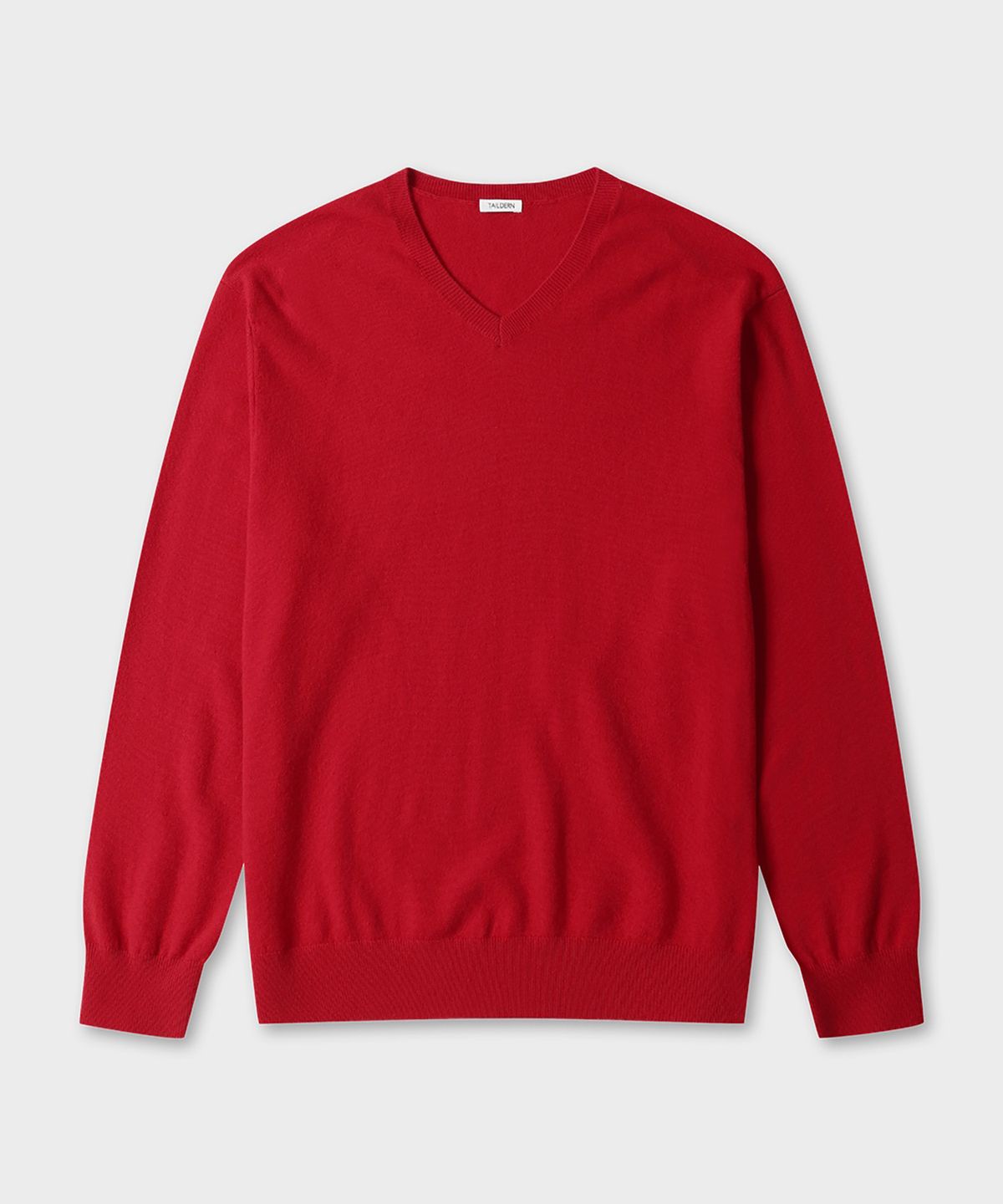 테일던(TAILDERN) Wales V-neck Sweater Wool Cashmere Red