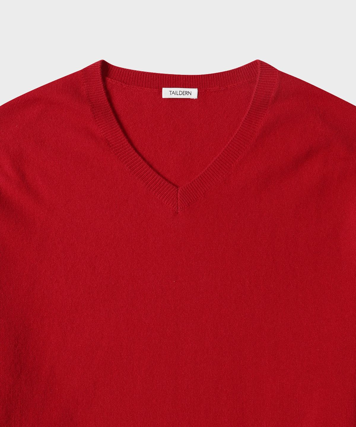 테일던(TAILDERN) Wales V-neck Sweater Wool Cashmere Red