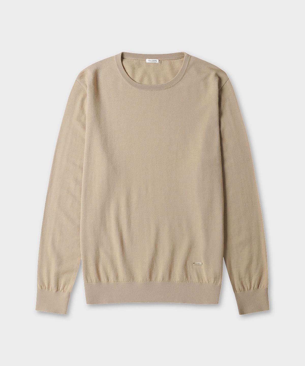 테일던(TAILDERN) William Lightweight Crewneck Sweater Wool Beige