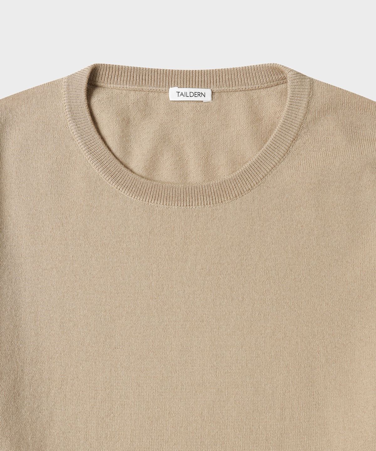 테일던(TAILDERN) William Lightweight Crewneck Sweater Wool Beige