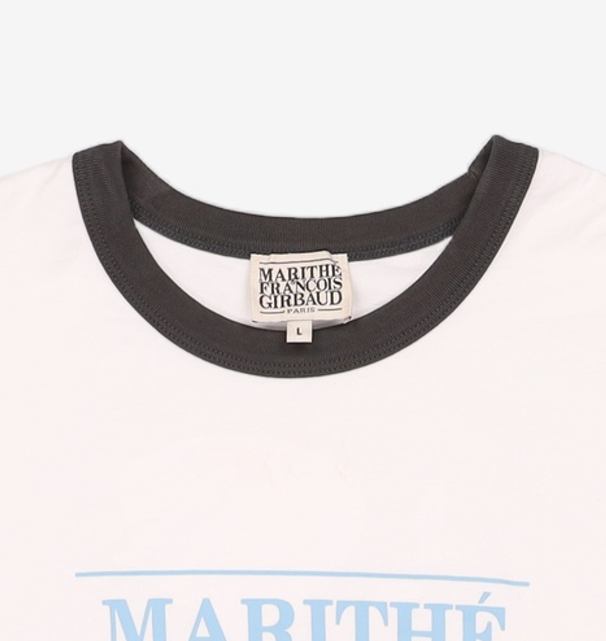 마리떼 프랑소와 저버(MARITHÉ + FRANҪOIS GIRBAUD) CLASSIC LOGO COLOR POINT TEE white L
