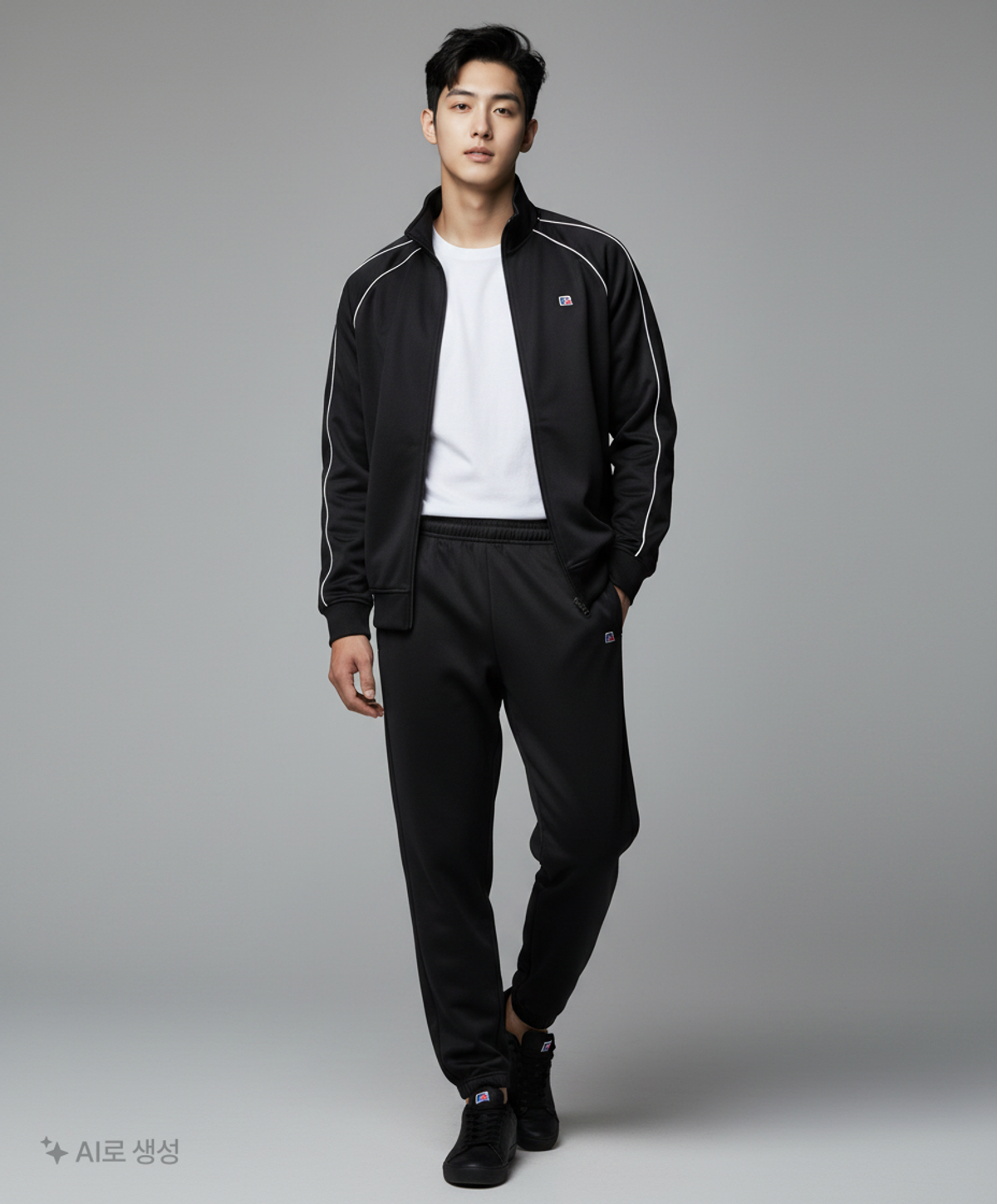 러셀 애슬레틱(RUSSELL ATHLETIC) 헤비웨이트 스웨트 팬츠 [블랙] M