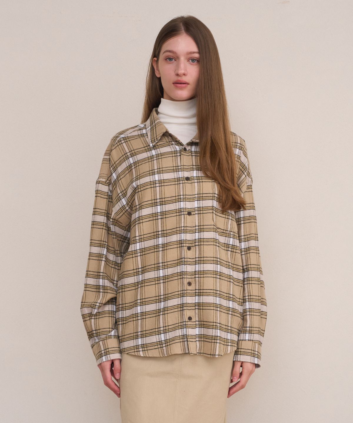 아템포(ATEMPO) COTTON FLANNEL CHECK SHIRT