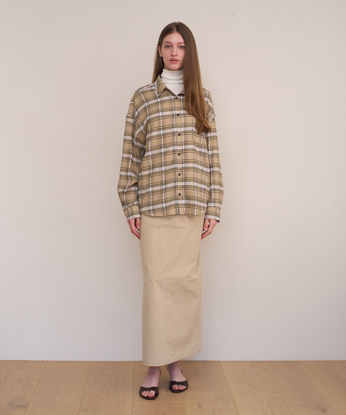 아템포(ATEMPO) COTTON FLANNEL CHECK SHIRT