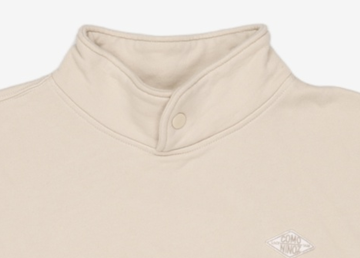 꼬모니노즈(COMONINOZ) BUTTON HALF NECK SWEATSHIRTS [3 COLOR] S