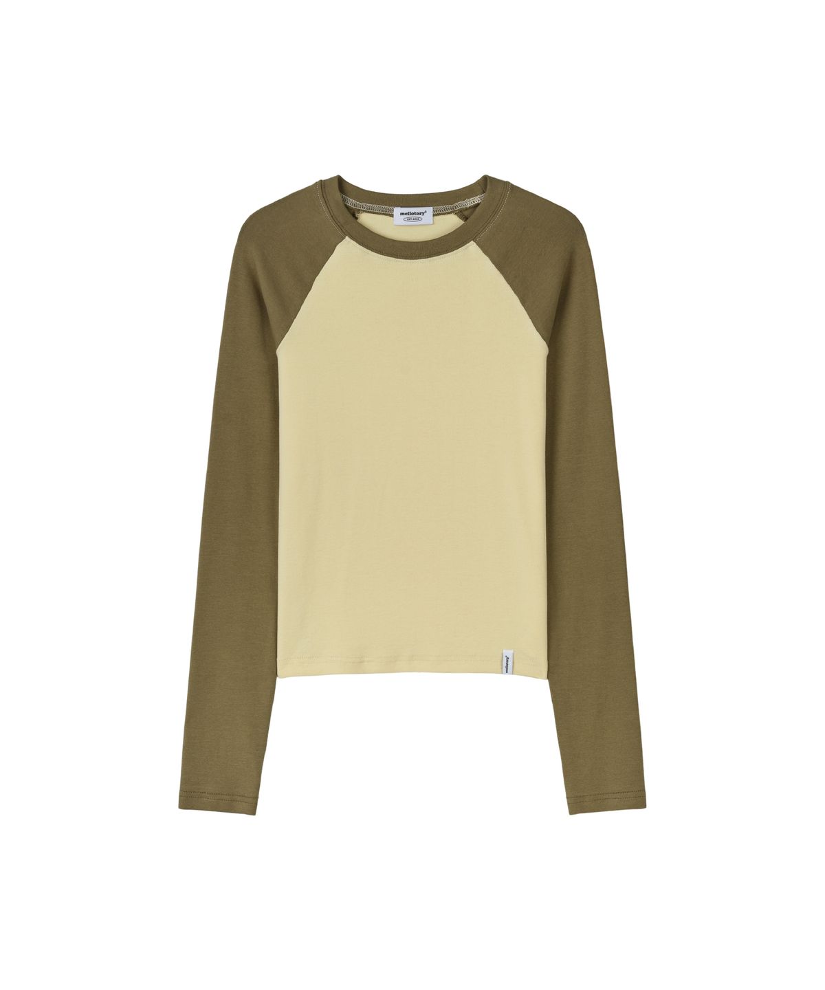 멜로토리(MELLOTORY) 투톤 레글런 티셔츠 (2color)