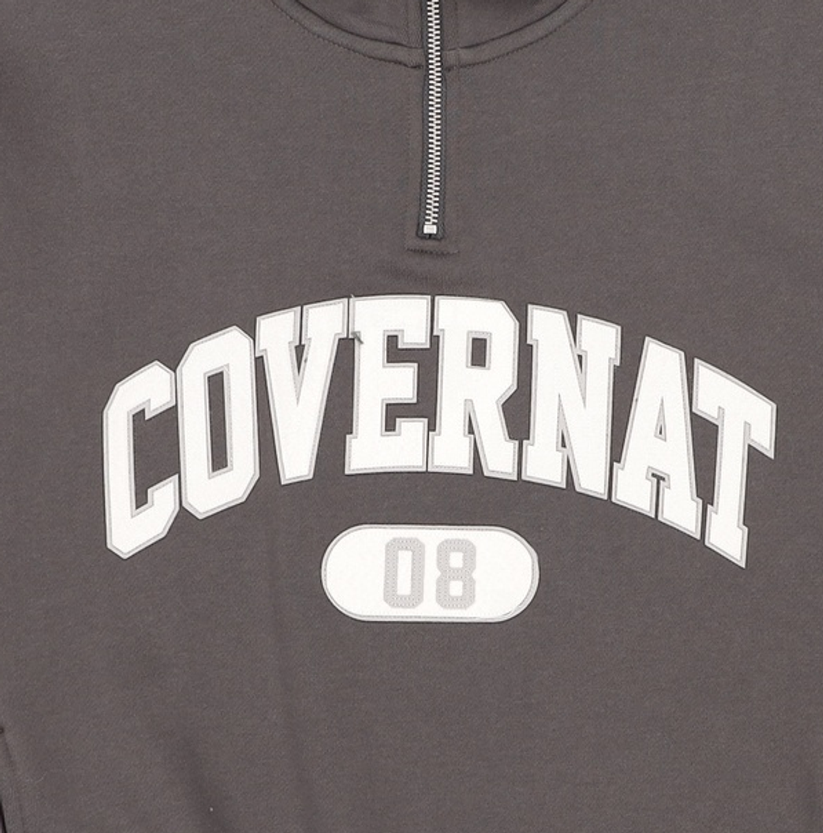 커버낫(COVERNAT) 아치로고 하프집업 맨투맨 Melange Gray M