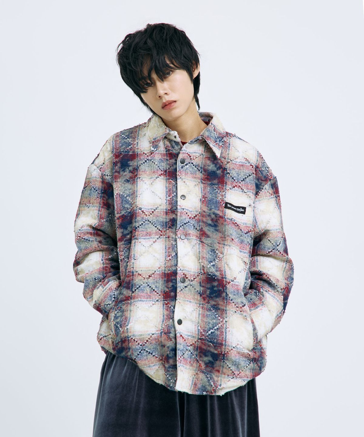 텐 패스트 세븐(TEN PAST SEVEN) 빈티지 플래드 셔츠 패딩 자켓