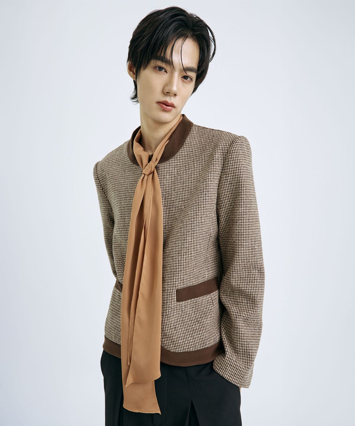 텐 패스트 세븐(TEN PAST SEVEN) 바인딩 하운드투스 자켓 (2 Colors)