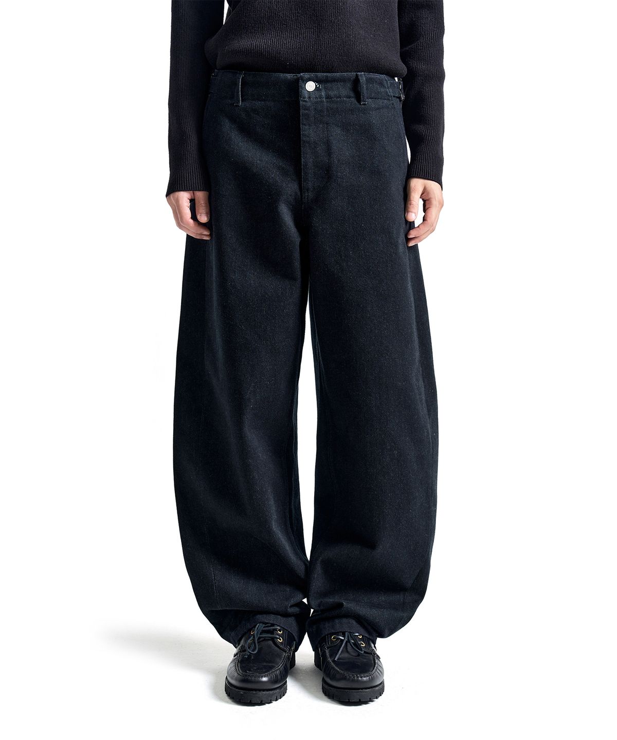 커스텀어클락(COSTUME O’CLOCK) 데님 워시드 커브드 팬츠 CP인디고 COOSPT256CPINDIGO