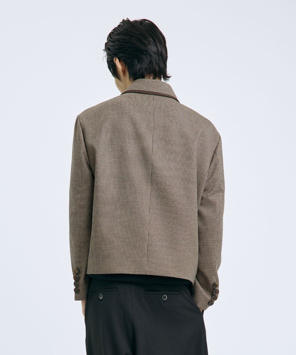텐 패스트 세븐(TEN PAST SEVEN) 미니멀 체크 라인 자켓 (2 Colors)