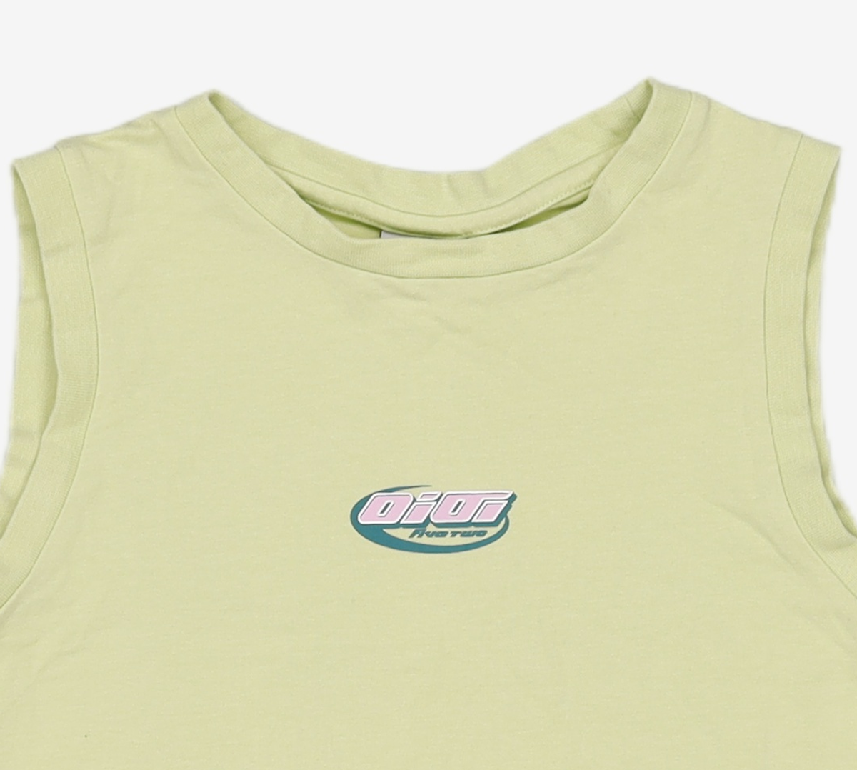 오아이오아이 컬렉션(OIOI COLLECTION) ELLIPSE LOGO SLEEVELESS TOP [LIGHT GREEN] FREE