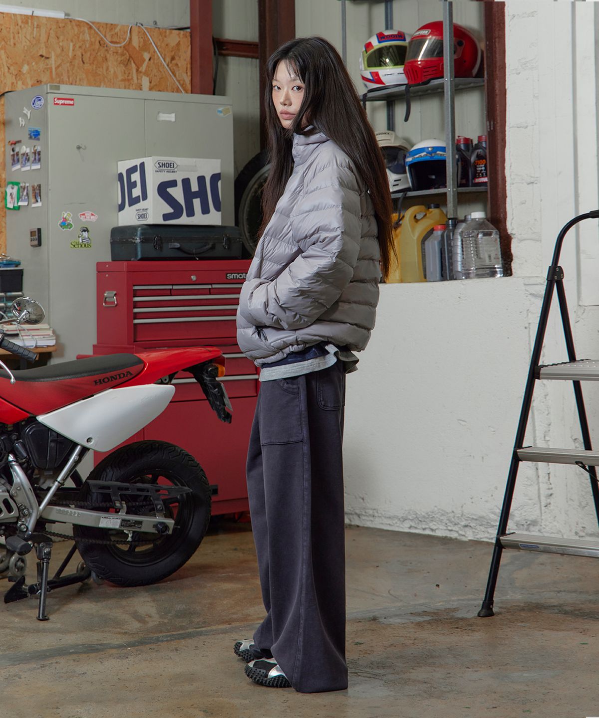 토니로렌스(TONY LAWRENCE) 2WAY 웰론 라이트 경량패딩 그레이