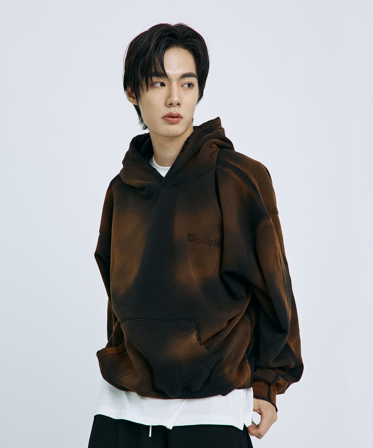 텐 패스트 세븐(TEN PAST SEVEN) 올오버 핸드 워싱 후드티 (3 Colors)