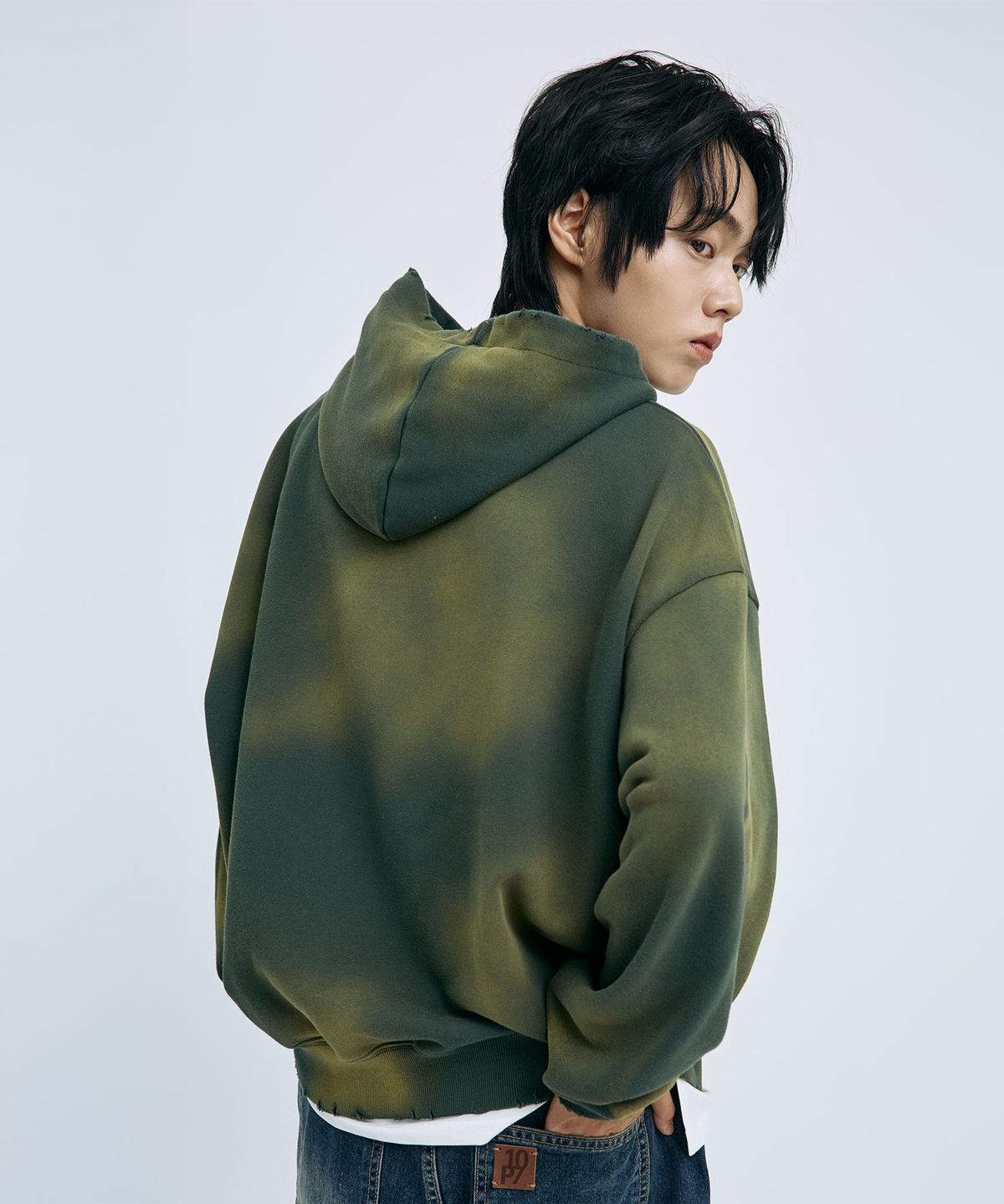 텐 패스트 세븐(TEN PAST SEVEN) 올오버 핸드 워싱 후드티 (3 Colors)