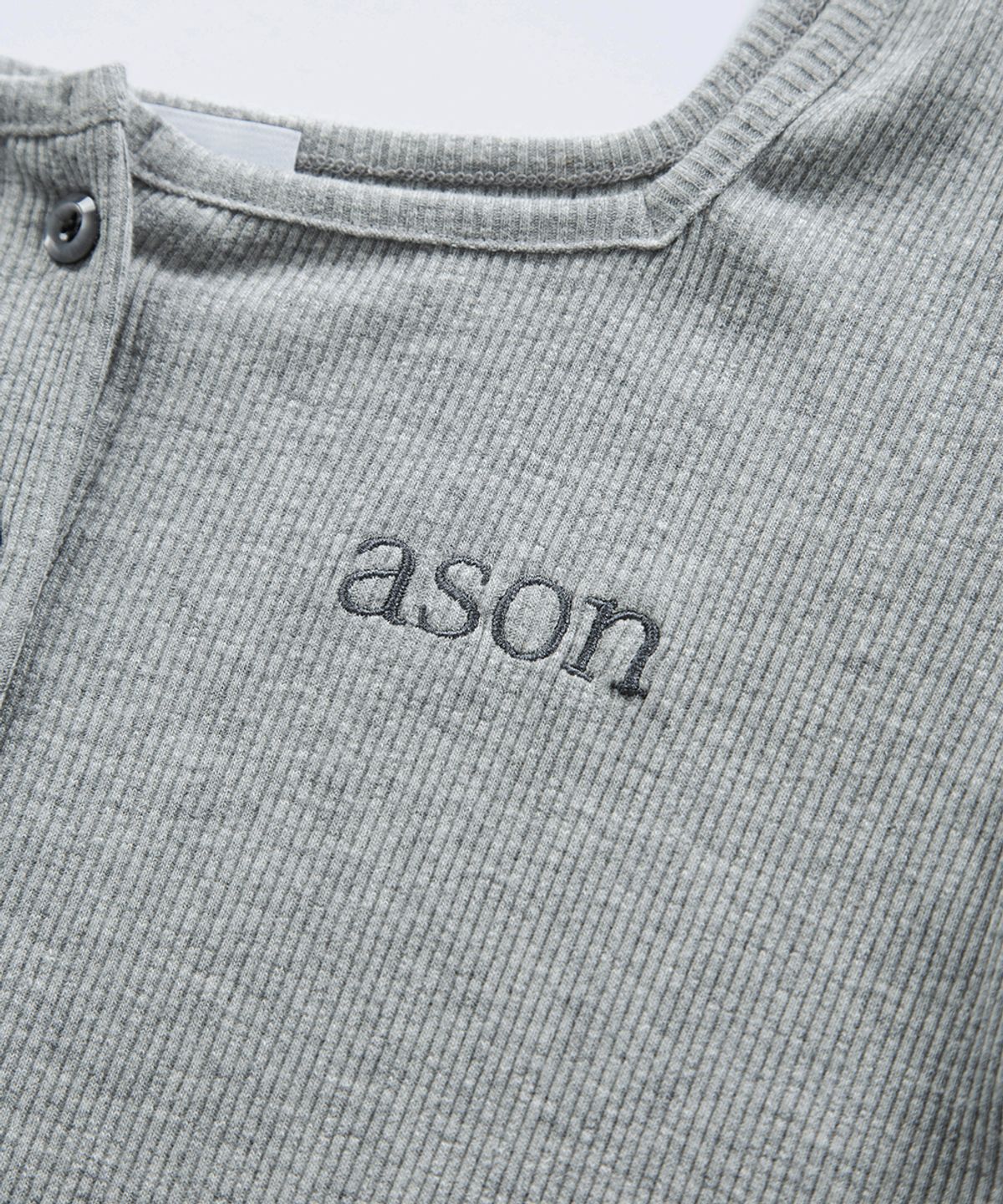 애즈온(ASON) MUTE BUTTON CARDIGAN / GRAY
