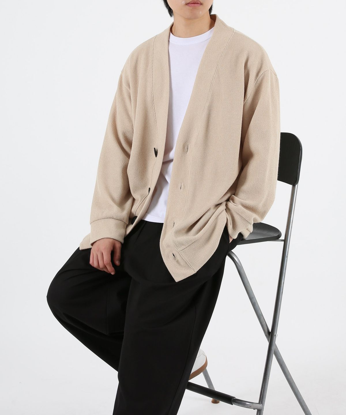 음(UMM) 에센셜 오버핏 버튼 심플가디건 5COLOR