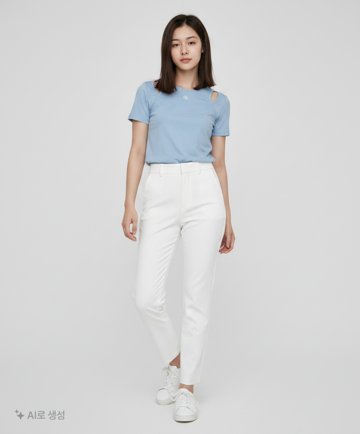 행텐(HANG TEN) 여성 레이어드 컷아웃 티셔츠_210(10470-131-481-05) S