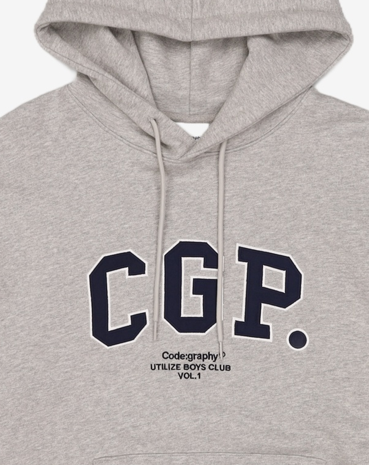 코드그라피(CGP) CGP 아치 로고 후드티_라이트그레이 S