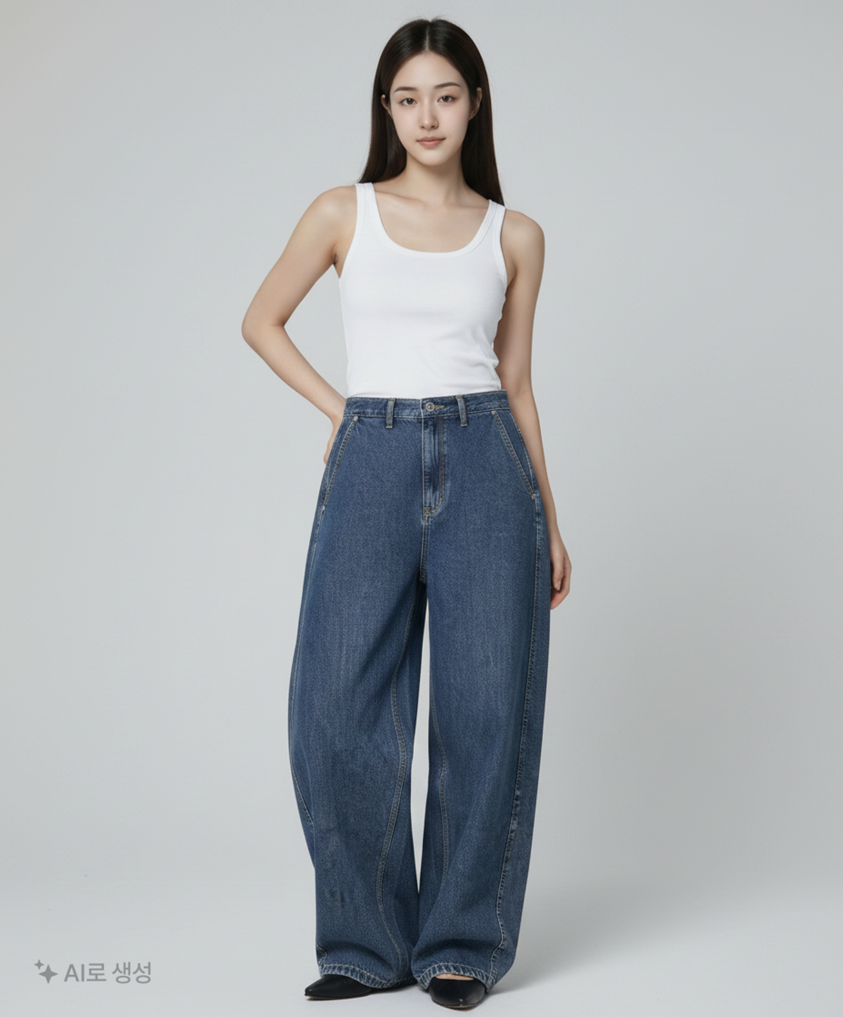 애습(ASP) 청/데님 팬츠 L
