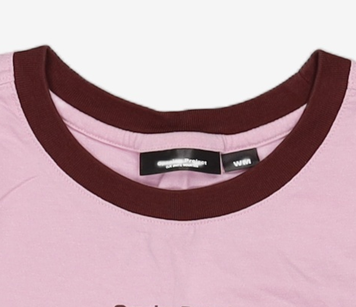 오프닝프로젝트(OPENING PROJECT) W  Identity Ringer T Shirt - Pink M