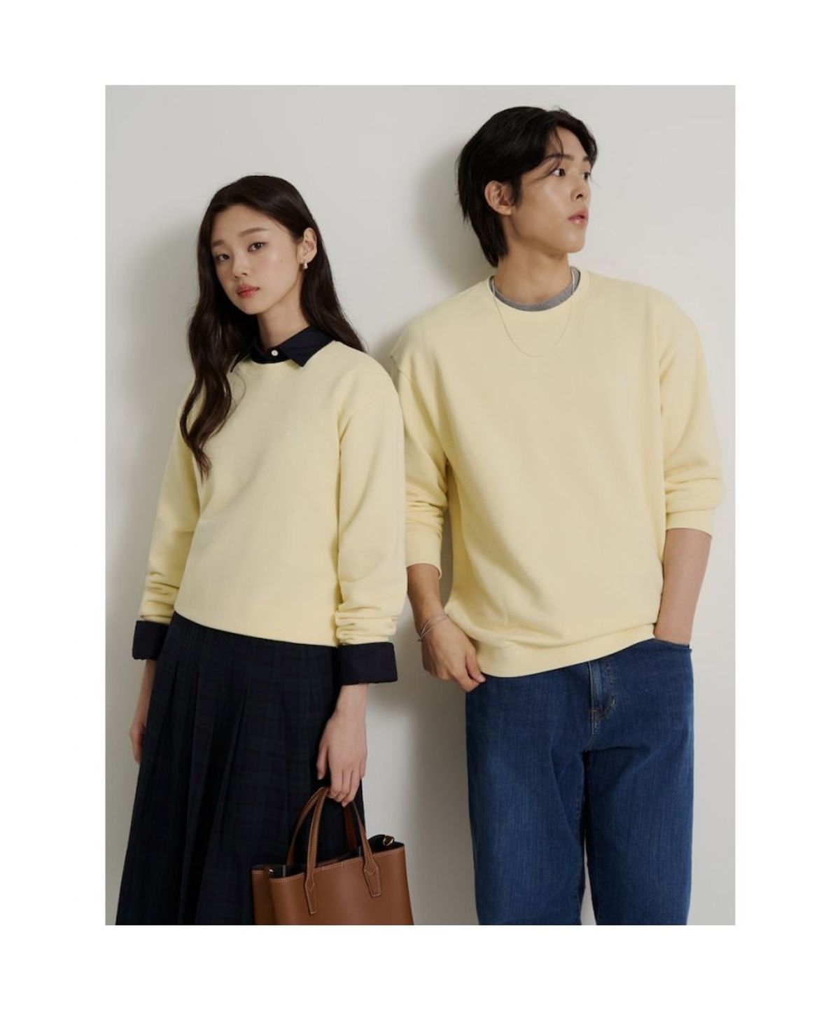 빈폴 멘(BEANPOLE MEN) [Essential] 남녀공용 스웨트 셔츠 - 레몬