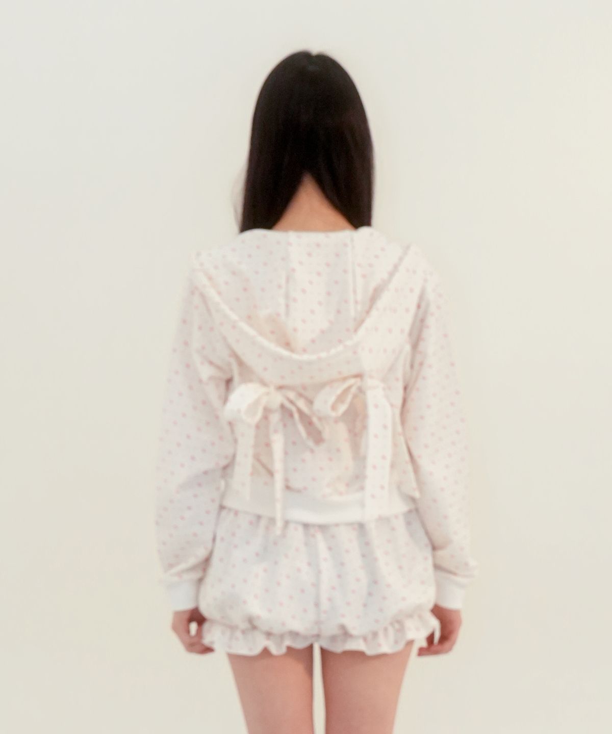 판영(FANYOUNG) RIBBON HOODED ZIPUP IVORY