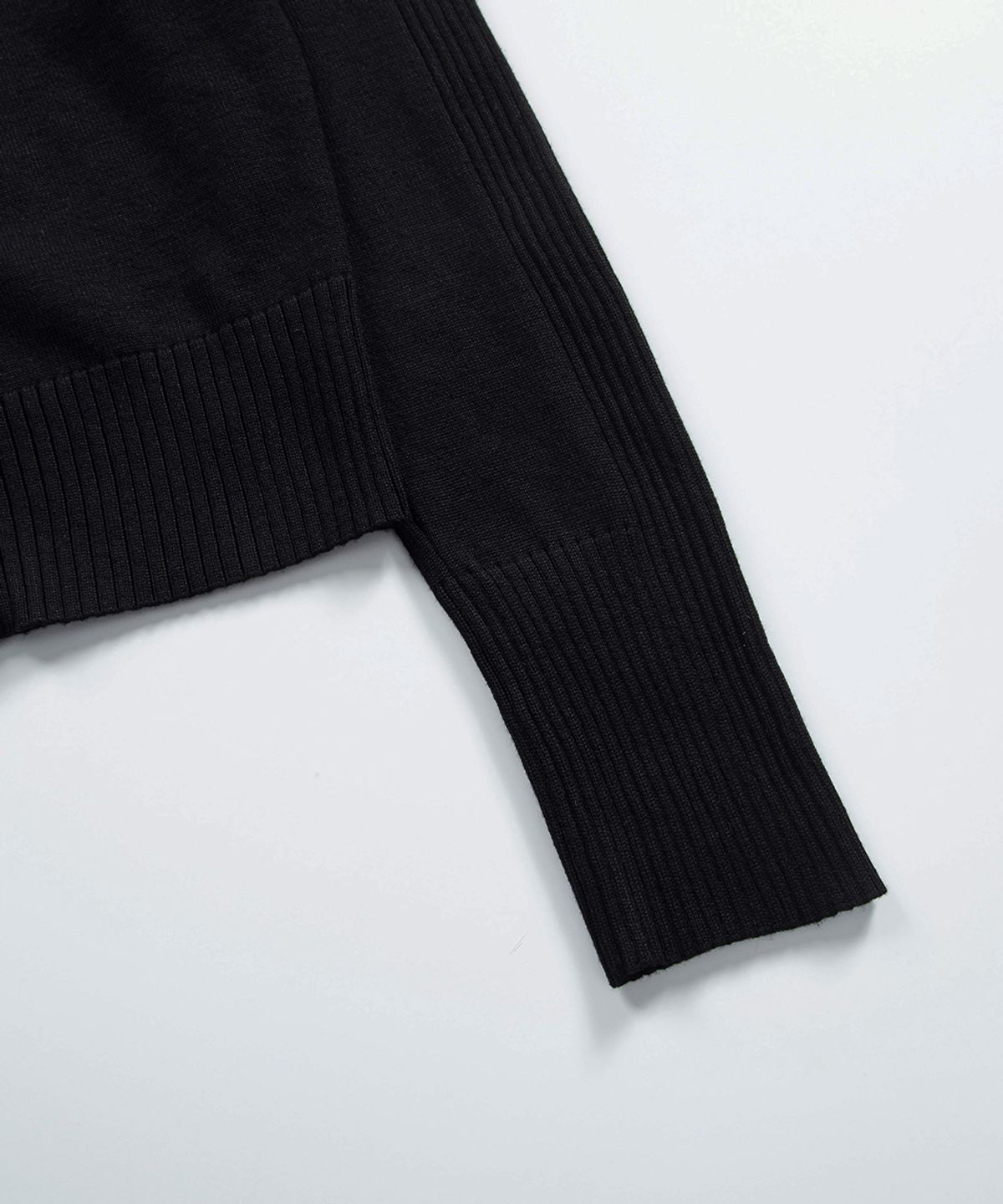 애즈온(ASON) FABLE KNIT HOOD ZIP-UP / BLACK
